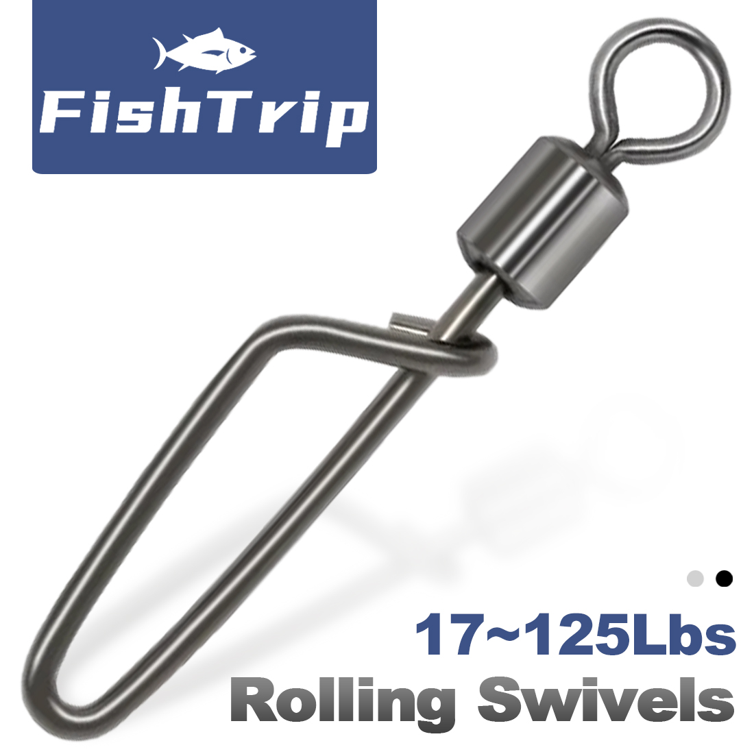Ice Fishing Tip Up - FishTrip 50 Stuks Rolling Swivel Coastlock