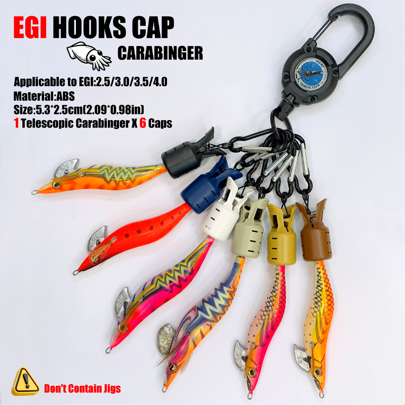 Fishing Equipment Carp - Inktvis Jig Haak Caps en Karabijnhaak