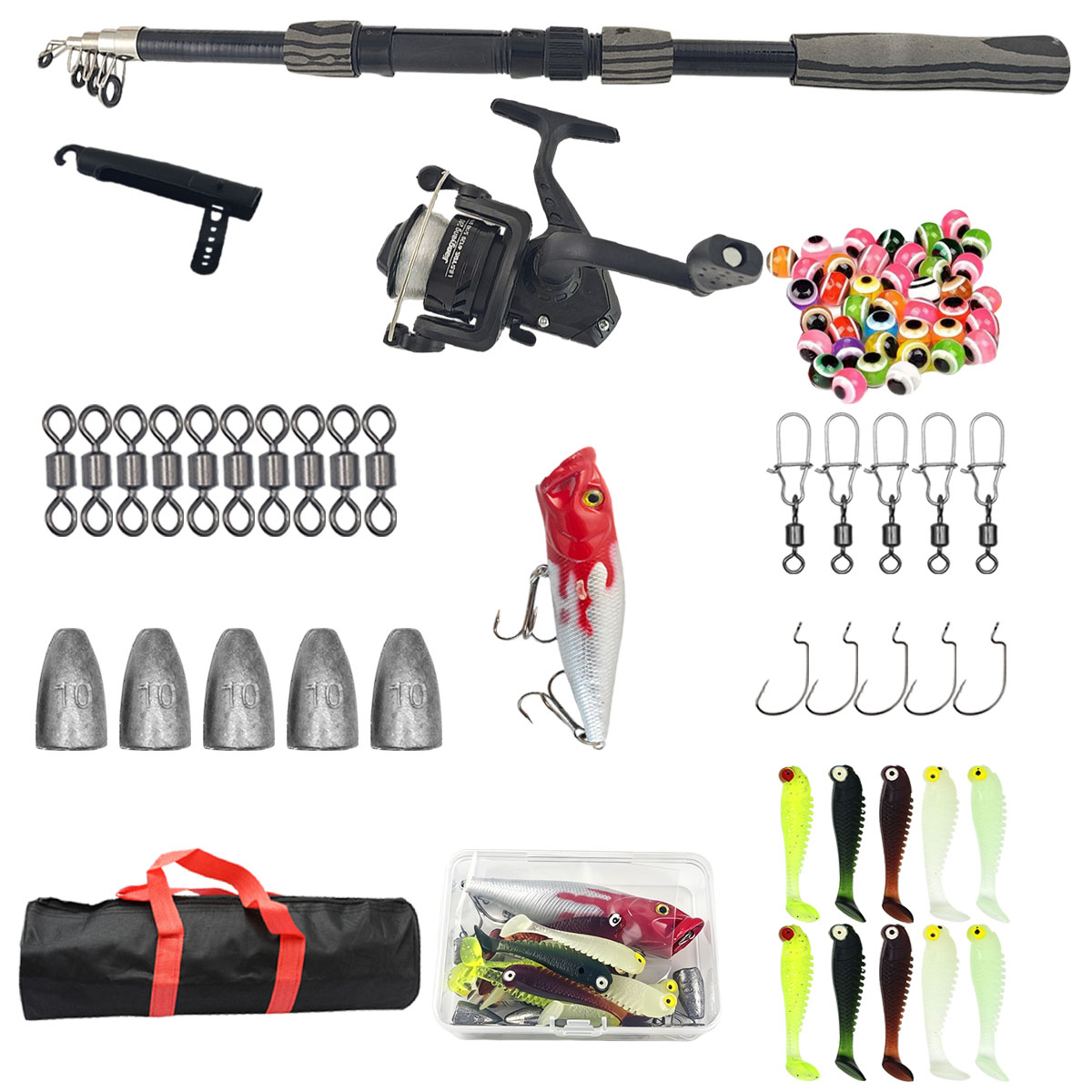 Fishing Equipment Cheap - Draagbare telescopische hengelset 1,8 m, 3-laags