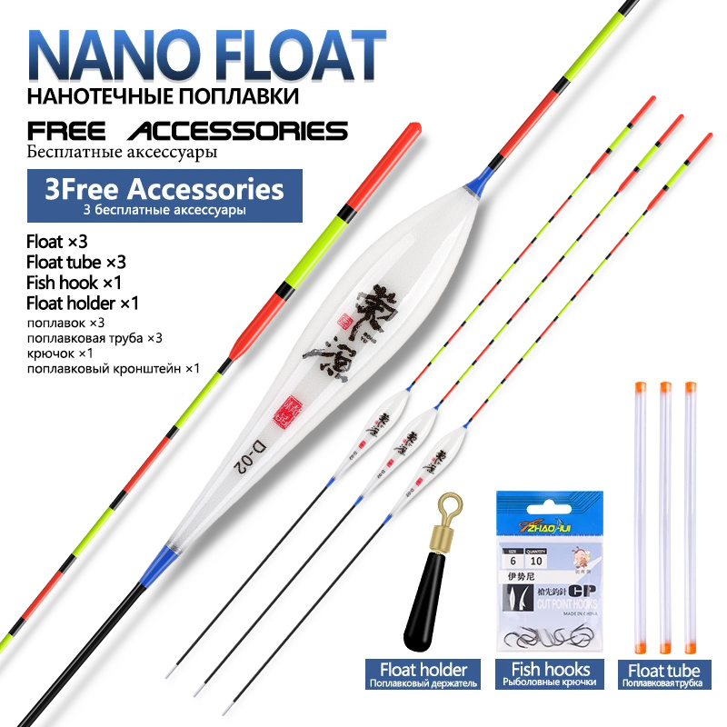 Fishing Equipment Bag - 3 Stuks Composiet Nano Visdobbers +