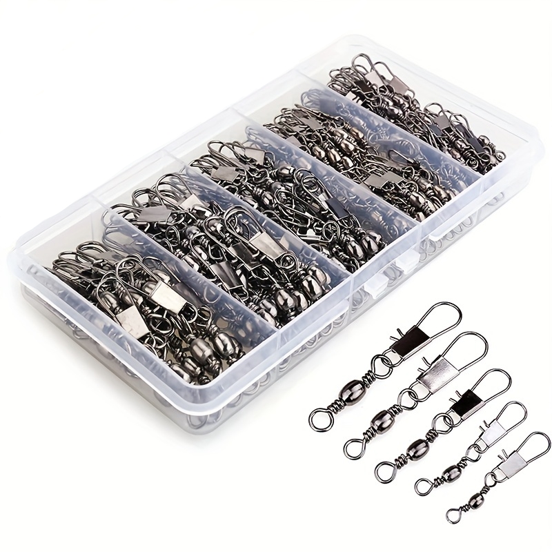 Ice Fishing Tip Up - 50/200 stuks Barrel Snap Swivel Visaccessoires,