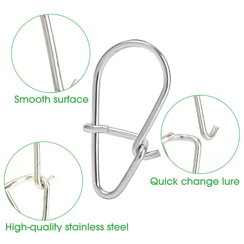 100PCS Rvs Vissen Snap Hooked  - Fishing Equipment Cheap recensie en prijs